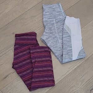 Lululemon Leggings Women's sz 4 Wunder Under Space Dye Twist & Nimbus Battleship